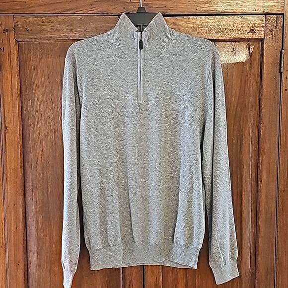 Jos. A. Bank Traveler Mens 1/4 zip pullover sweater, Size Large, New Without Tag - Picture 2 of 8